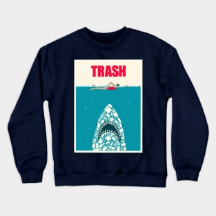 Shark trash ocean Crewneck Sweatshirt